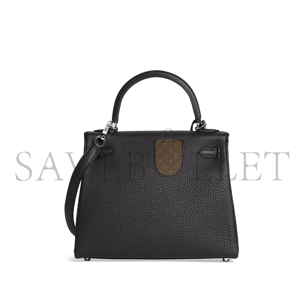 HERMÈS MASTER A BLACK TOGO LEATHER RETOURNÉ KELLY 25 WITH PALLADIUM HARDWARE (25*17*7cm) 